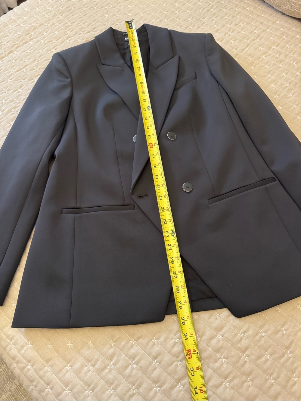 Express Black Double-Breasted Blazer Jacket